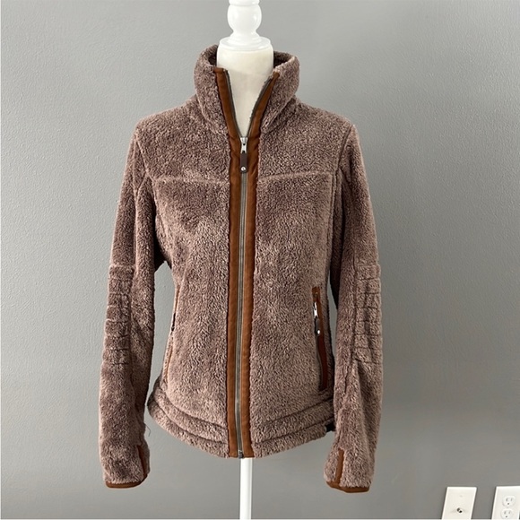 L.L. Bean Jackets & Blazers - L.L. Bean Brown High Pile Zip Up Fleece Jacket